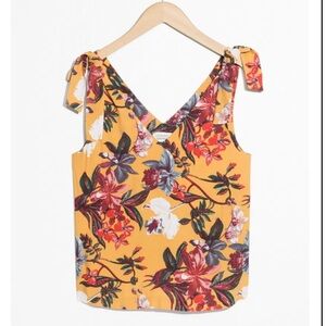 & Other Stories V-neck shoulder tie tank top